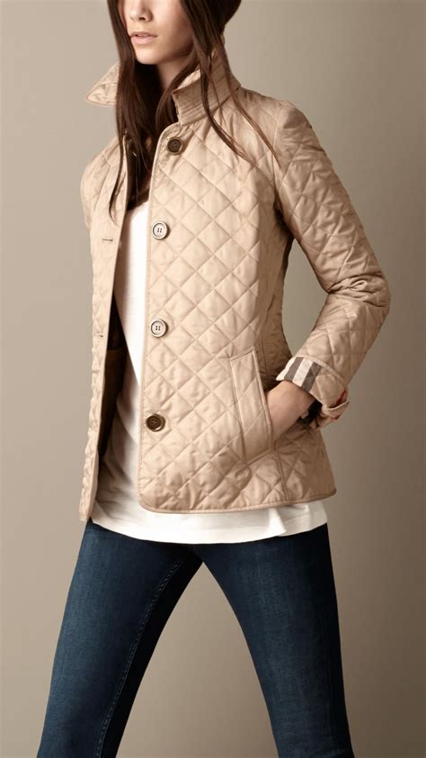 burberry quilted jacket women's beige|Burberry quilted jacket sale women.